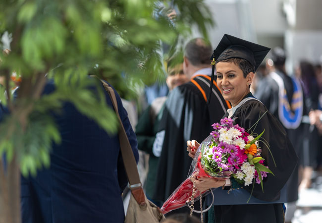 Grad with flowers